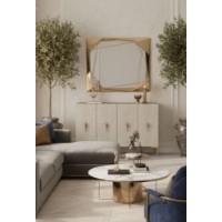 Dulăpior Hanah Home Salkim 120 White Travertine Gold imaginea #3 — magazin online Desire.md
