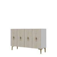 Dulăpior Hanah Home Salkim 120 White Travertine Gold imaginea #4 — magazin online Desire.md