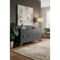 Dulăpior Hanah Home Salkim 120 Anthracite Silver imaginea #2 — magazin online Desire.md