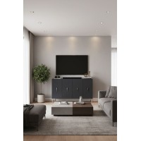 Dulăpior Hanah Home Salkim 120 Anthracite Silver imaginea #3 — magazin online Desire.md