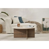 Журнальный столик Hanah Home Soleil Travertine Venezia Walnut