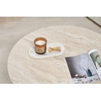 Журнальный столик Hanah Home Soleil Travertine Venezia Walnut фото №5 — интернет-магазин Desire.md