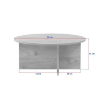 Журнальный столик Hanah Home Soleil Travertine Venezia Walnut фото №7 — интернет-магазин Desire.md