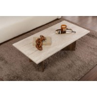Măsuţă cafea Hanah Home Sabin Travertine Venezia Walnut imaginea #3 — magazin online Desire.md