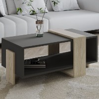 Журнальный столик Hanah Home Meleni Travertine Anthracite