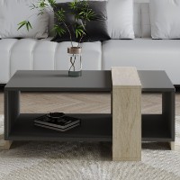 Журнальный столик Hanah Home Meleni Travertine Anthracite фото №2 — интернет-магазин Desire.md