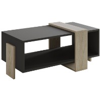 Журнальный столик Hanah Home Meleni Travertine Anthracite фото №4 — интернет-магазин Desire.md