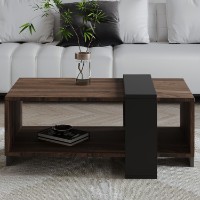 Журнальный столик Hanah Home Meleni Walnut Anthracite фото №2 — интернет-магазин Desire.md
