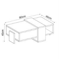 Журнальный столик Hanah Home Meleni White Sapphire Oak фото №5 — интернет-магазин Desire.md