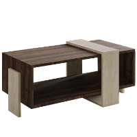 Журнальный столик Hanah Home Meleni Travertine Walnut фото №4 — интернет-магазин Desire.md