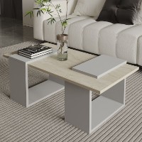 Журнальный столик Hanah Home Matris Grey Travertine