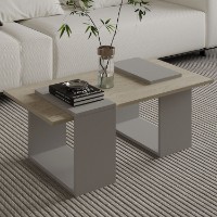 Журнальный столик Hanah Home Matris Grey Travertine фото №3 — интернет-магазин Desire.md