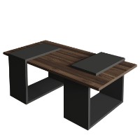 Журнальный столик Hanah Home Matris Walnut Anthracite фото №4 — интернет-магазин Desire.md