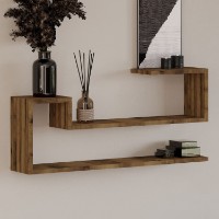 Настенная полка Hanah Home Ravi Antique Walnut