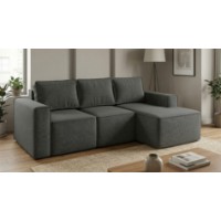 Canapea de colț Sofyno Hugo R Viva16 Dark Grey (022114) imaginea #6 — magazin online Desire.md