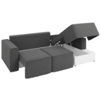 Canapea de colț Sofyno Hugo R Viva16 Dark Grey (022114) imaginea #5 — magazin online Desire.md