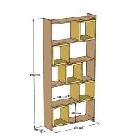 Etajeră Hanah Home Box Walnut White imaginea #5 — magazin online Desire.md