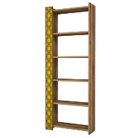 Etajeră Hanah Home City Walnut Yellow imaginea #3 — magazin online Desire.md