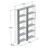 Etajeră Hanah Home City 2 Walnut White imaginea #4 — magazin online Desire.md