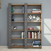 Etajeră Hanah Home City 2 Walnut Chalcedony imaginea #2 — magazin online Desire.md