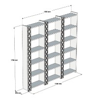 Etajeră Hanah Home City 3 Walnut Walnut imaginea #4 — magazin online Desire.md