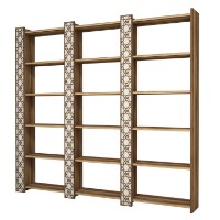 Etajeră Hanah Home City 3 Walnut Cream imaginea #3 — magazin online Desire.md
