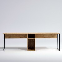 Письменный стол Hanah Home Ikili Calisma Masasi L196 фото №4 — интернет-магазин Desire.md