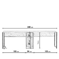 Письменный стол Hanah Home Ikili Calisma Masasi L196 фото №8 — интернет-магазин Desire.md