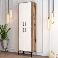 Rafturi pentru pantofi Hanah Home Berlin A Walnut White