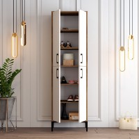 Rafturi pentru pantofi Hanah Home Berlin A Walnut White imaginea #3 — magazin online Desire.md