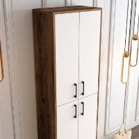 Rafturi pentru pantofi Hanah Home Berlin A Walnut White imaginea #4 — magazin online Desire.md