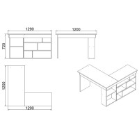 Masa de birou Hanah Home Ct5-Aa imaginea #7 — magazin online Desire.md