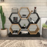Etajeră Hanah Home Cicek Black Oak