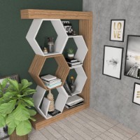 Etajeră Hanah Home Artemis Walnut White imaginea #2 — magazin online Desire.md