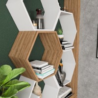 Etajeră Hanah Home Artemis Walnut White imaginea #3 — magazin online Desire.md