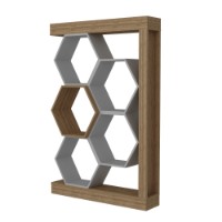 Etajeră Hanah Home Artemis Walnut White imaginea #4 — magazin online Desire.md
