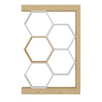 Etajeră Hanah Home Artemis Oak White imaginea #4 — magazin online Desire.md