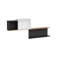 Настенная полка Hanah Home Akser Atlantic Pine Anthracite White фото №4 — интернет-магазин Desire.md