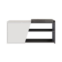 Обувница Hanah Home Fiona Bench Anthracite White фото №3 — интернет-магазин Desire.md