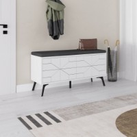 Обувница Hanah Home Dune Bench White фото №3 — интернет-магазин Desire.md