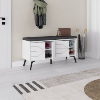 Обувница Hanah Home Dune Bench White фото №4 — интернет-магазин Desire.md