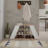 Обувница Hanah Home Pyramid Shoe Bench Oak White