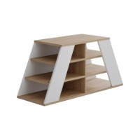 Обувница Hanah Home Pyramid Shoe Bench Oak White фото №5 — интернет-магазин Desire.md