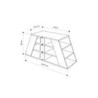 Обувница Hanah Home Pyramid Shoe Bench Oak White фото №6 — интернет-магазин Desire.md