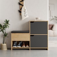 Обувница Hanah Home Haven Shoe Bench Oak Anthracite