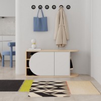 Обувница Hanah Home Nova Shoe Bench Oak White