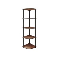 Etajeră Hanah Home Bookcase 5 Corner Walnut imaginea #3 — magazin online Desire.md