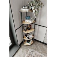Etajeră Hanah Home Bookcase 5 Corner Oak