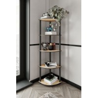 Etajeră Hanah Home Bookcase 5 Corner Oak imaginea #2 — magazin online Desire.md