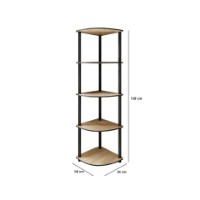 Etajeră Hanah Home Bookcase 5 Corner Oak imaginea #4 — magazin online Desire.md